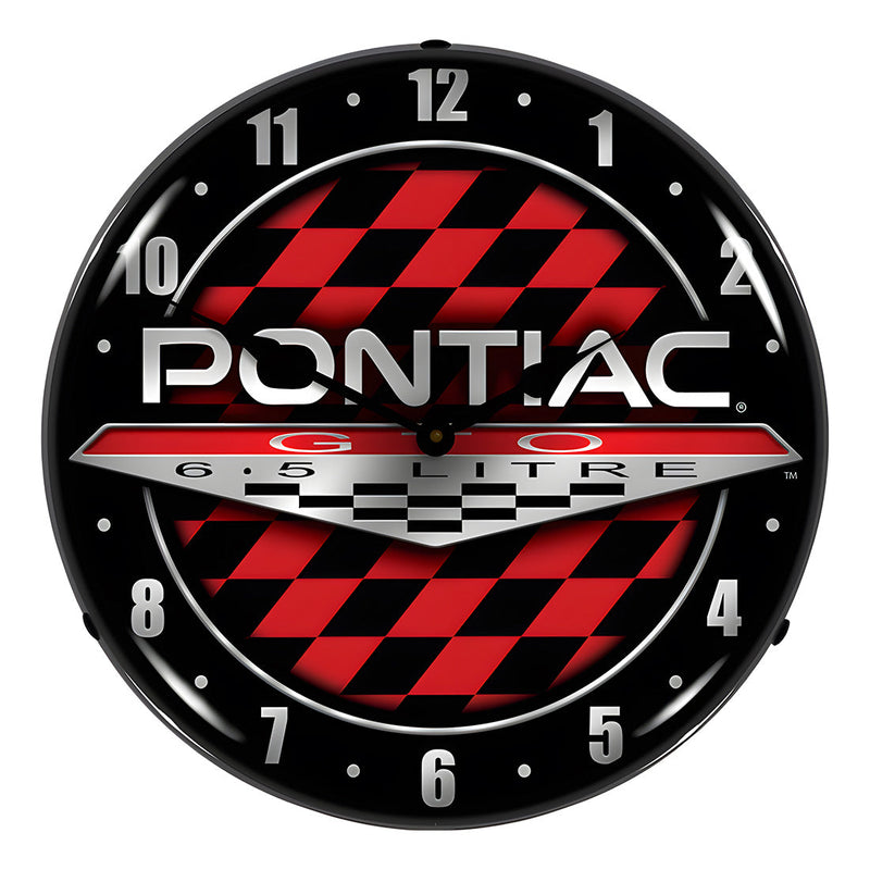 Collectable Sign and Clock Pontiac GTO Backlit Wall Clock