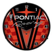 Collectable Sign and Clock Pontiac Racing Backlit Wall Clock
