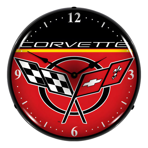 Collectable Sign and Clock Chevrolet Corvette Backlit Wall Clock