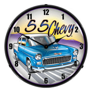 Collectable Sign and Clock 1955 Chevy Backlit Wall Clock