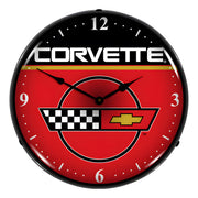 Collectable Sign and Clock Corvette Backlit Wall Clock