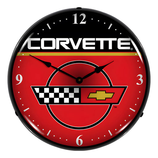 Collectable Sign and Clock Corvette Backlit Wall Clock