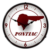 Collectable Sign and Clock Pontiac Backlit Wall Clock