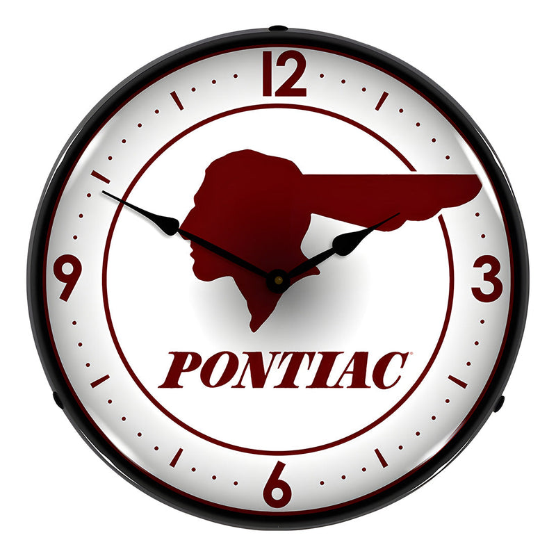 Collectable Sign and Clock Pontiac Backlit Wall Clock