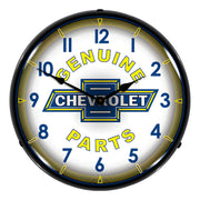 Collectable Sign and Clock Genuine Chevrolet Parts Backlit Wall Clock