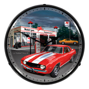 Collectable Sign and Clock 1969 Camaro Backlit Wall Clock