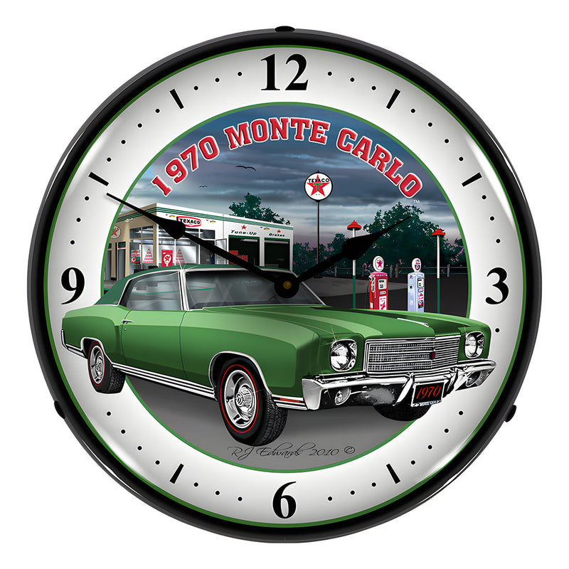 Collectable Sign and Clock 1970 Monte Carlo Backlit Wall Clock