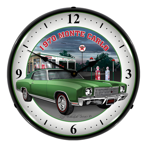 Collectable Sign and Clock 1970 Monte Carlo Backlit Wall Clock