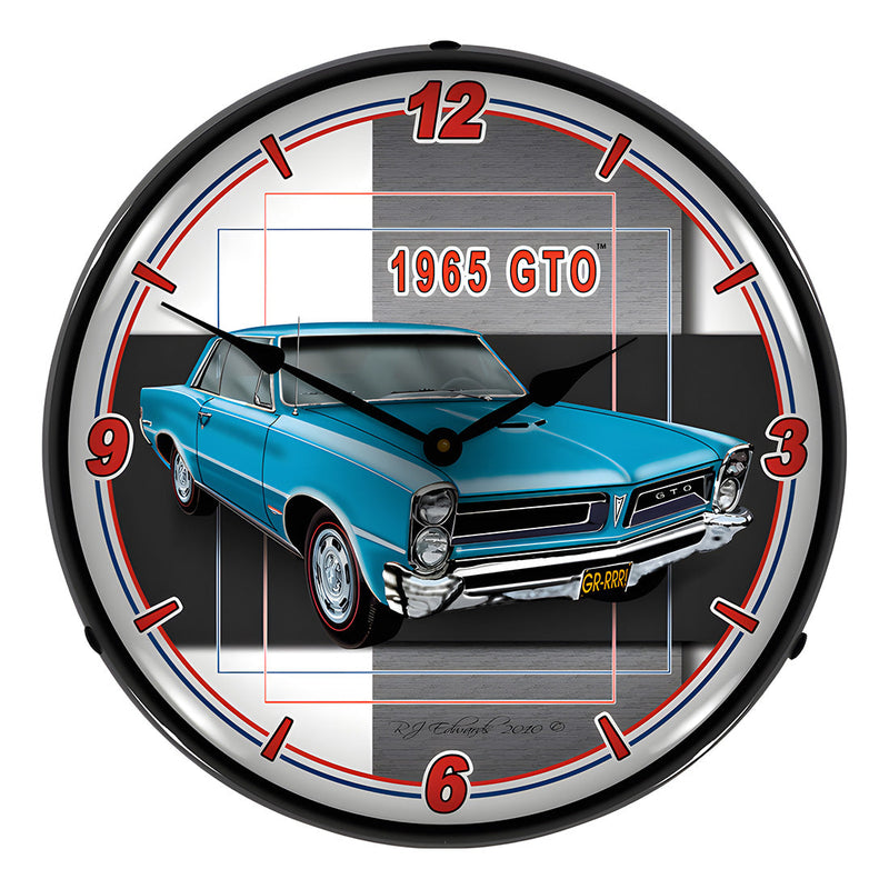 Collectable Sign and Clock 1965 GTO Backlit Wall Clock