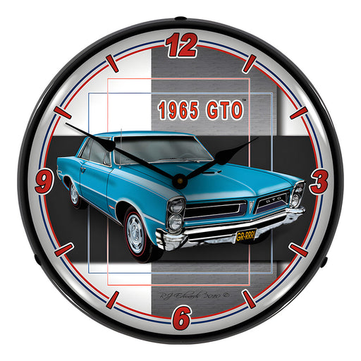 Collectable Sign and Clock 1965 GTO Backlit Wall Clock