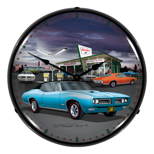 Collectable Sign and Clock 1968 GTO Backlit Wall Clock