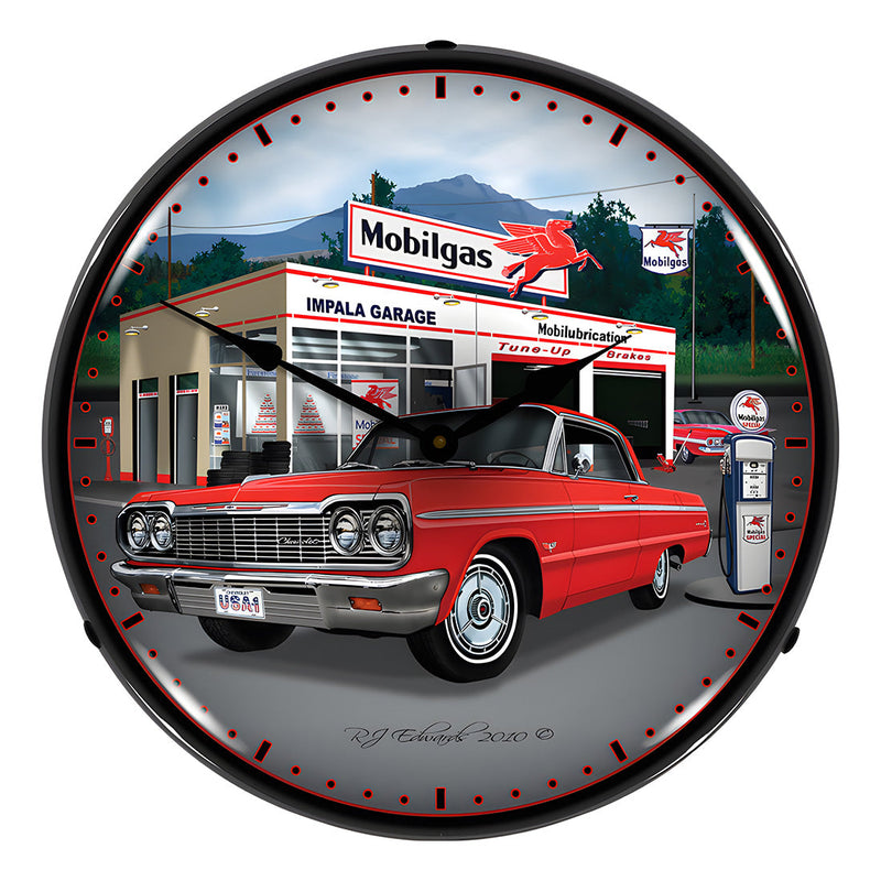 Collectable Sign and Clock 1964 Chevy Impala Backlit Wall Clock