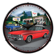Collectable Sign and Clock 1969 Chevelle Backlit Wall Clock