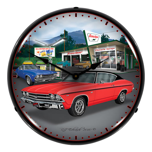 Collectable Sign and Clock 1969 Chevelle Backlit Wall Clock