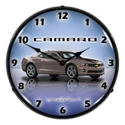 Collectable Sign and Clock Camaro G5 Grey Backlit Wall Clock