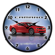 Collectable Sign and Clock Camaro G5 Red Jewel Backlit Wall Clock