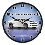 Collectable Sign and Clock Camaro G5 Summit White Backlit Wall Clock