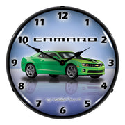 Collectable Sign and Clock Camaro G5 Synergy Green Backlit Wall Clock