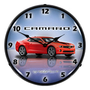 Collectable Sign and Clock Camaro G5 Victory Red Backlit Wall Clock