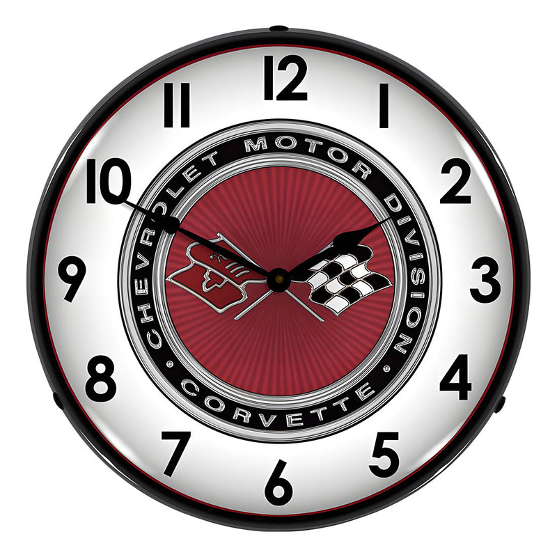 Collectable Sign and Clock C3 Corvette Backlit Wall Clock