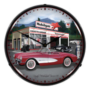 Collectable Sign and Clock 1957 Corvette Backlit Wall Clock