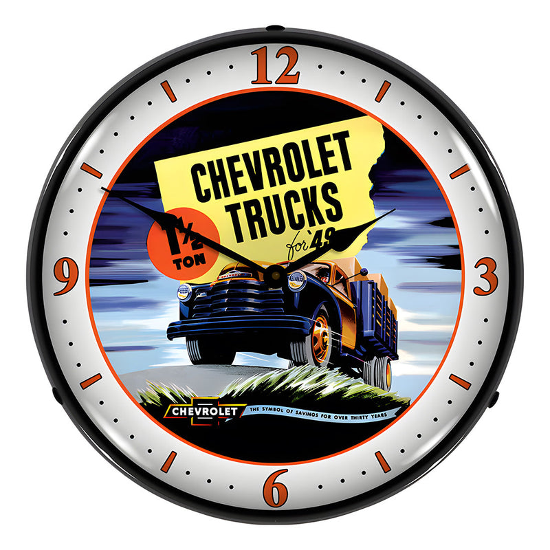 Collectable Sign and Clock 1949 Chevrolet Truck Backlit Wall Clock
