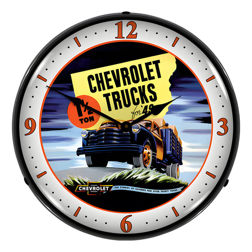 Collectable Sign and Clock 1949 Chevrolet Truck Backlit Wall Clock