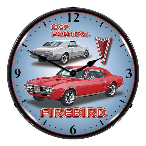 Collectable Sign and Clock 1967 Pontiac Firebird Backlit Wall Clock