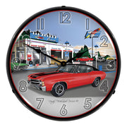 Collectable Sign and Clock 1971 SS Chevelle Backlit Wall Clock