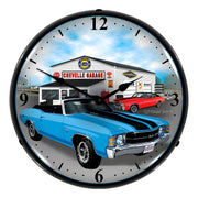 Collectable Sign and Clock 1971 Chevelle Backlit Wall Clock