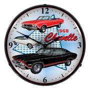 Collectable Sign and Clock 1968 Chevelle Backlit Wall Clock