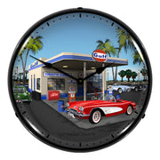 Collectable Sign and Clock 1959 Corvette Backlit Wall Clock