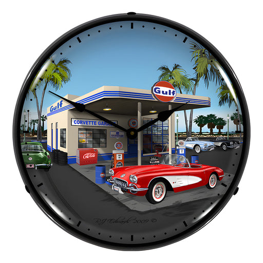 Collectable Sign and Clock 1959 Corvette Backlit Wall Clock