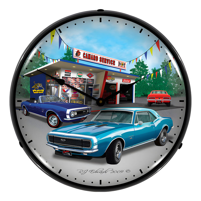 Collectable Sign and Clock 1967 Camaro Backlit Wall Clock