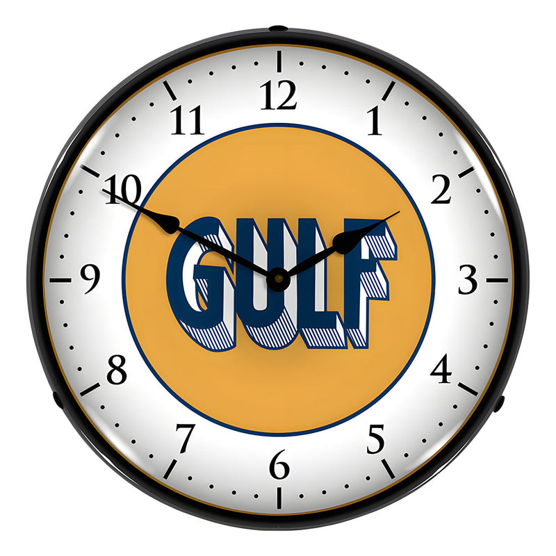 Collectable Sign and Clock Gulf 1920 Backlit Wall Clock