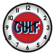 Collectable Sign and Clock Gulf 1960 Backlit Wall Clock