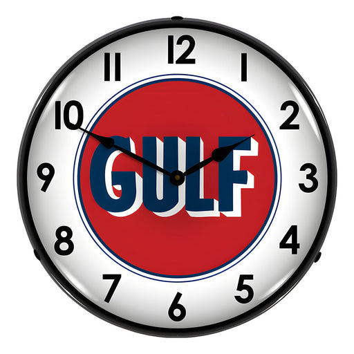 Collectable Sign and Clock Gulf 1960 Backlit Wall Clock