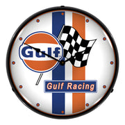 Collectable Sign and Clock Gulf Racing Backlit Wall Clock