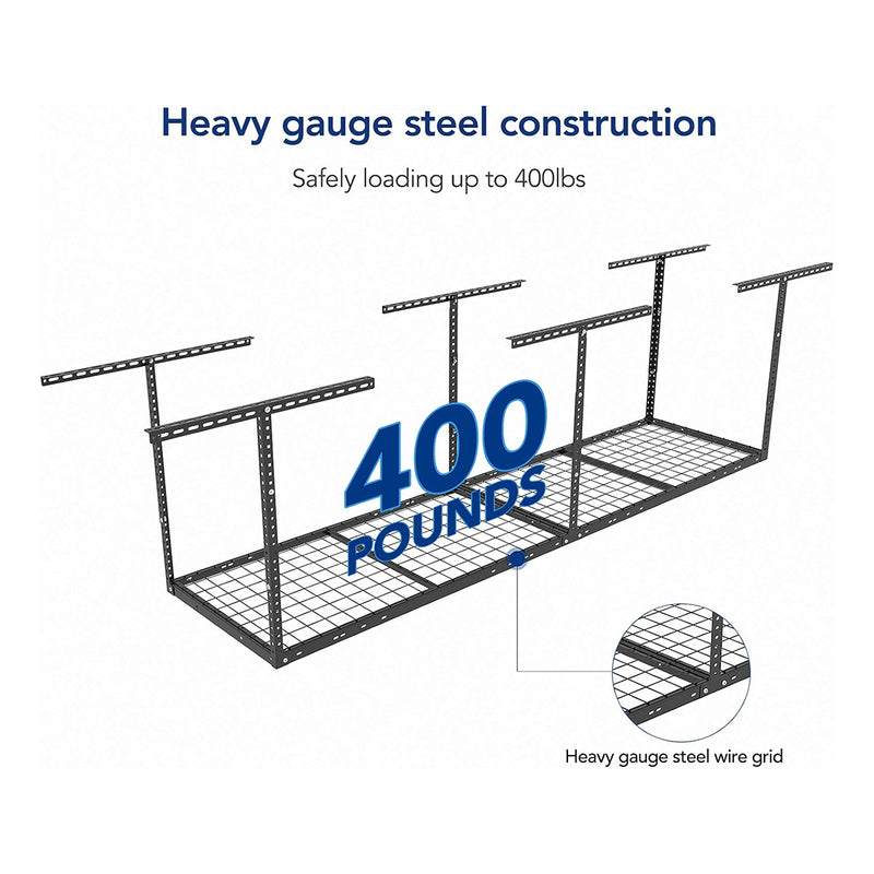 Fleximounts 2' x 8' Overhead Storage Rack (Black)