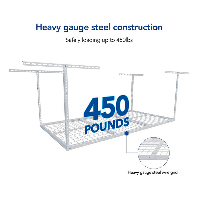 Fleximounts 3' x 6' Overhead Storage Rack (White)