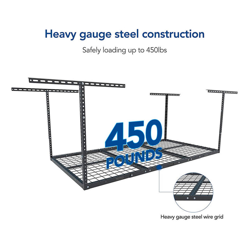 Fleximounts 3' x 6' Overhead Storage Rack (Black)