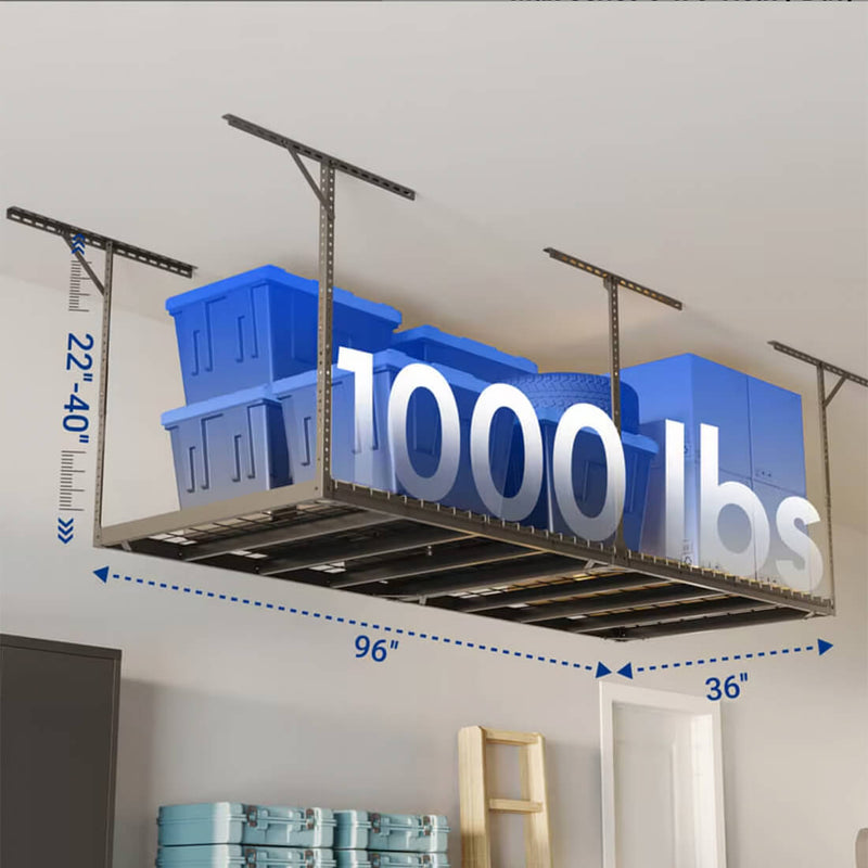 Fleximounts Max Series 3' x 8' Overhead Storage Rack (Black)