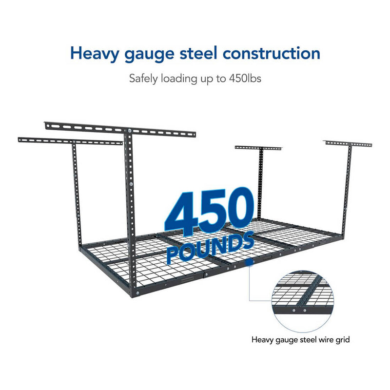 Fleximounts 4' x 6' Overhead Storage Rack (Black)