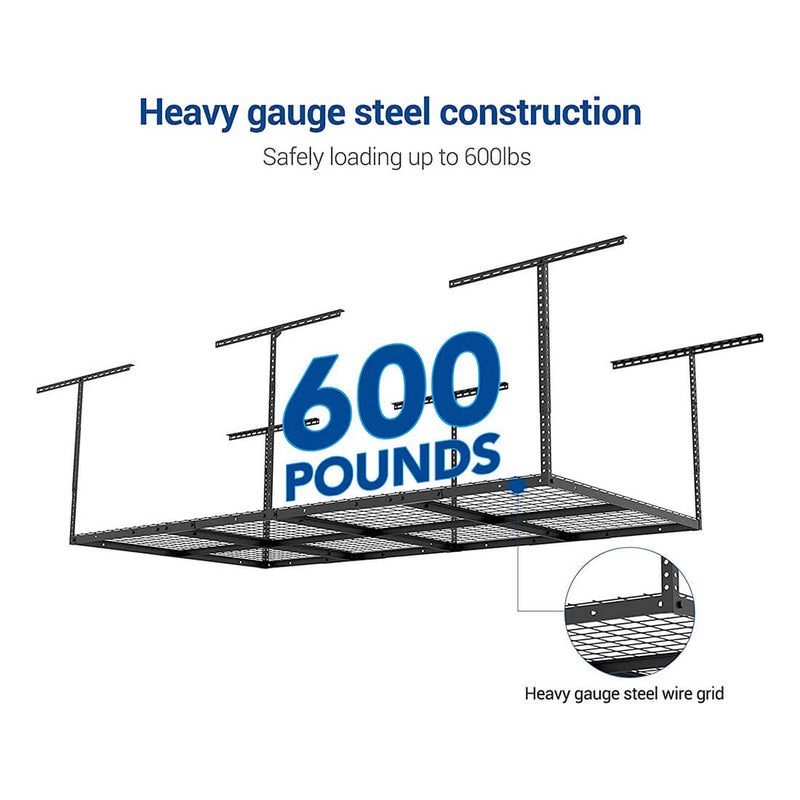 Fleximounts 4' x 8' Overhead Storage Rack (Black)
