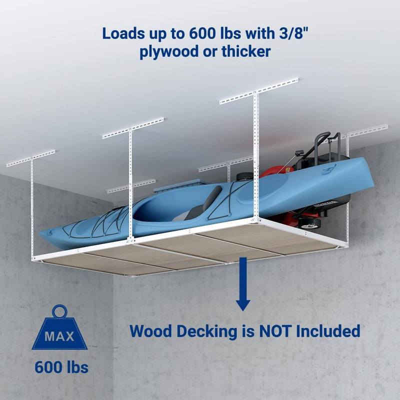 Fleximounts 4' x 8' Overhead Storage Rack Frame Kit (White)