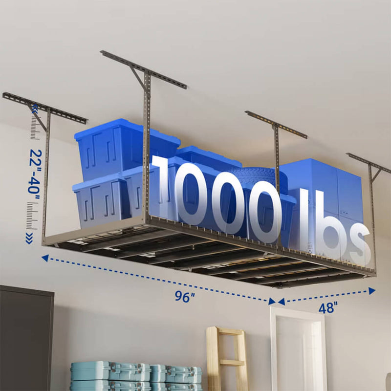 Fleximounts Max Series 4' x 8' Overhead Storage Rack (Black)