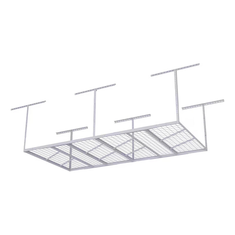 Fleximounts Heavy-Duty 4' x 8' Overhead Storage Rack (White)