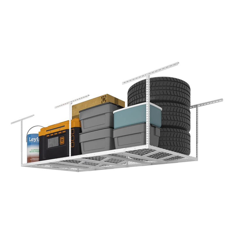 Fleximounts Heavy-Duty 4' x 8' Overhead Storage Rack (White)