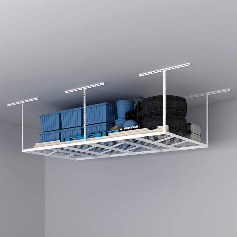 Fleximounts Heavy-Duty 4' x 8' Overhead Storage Rack (White)