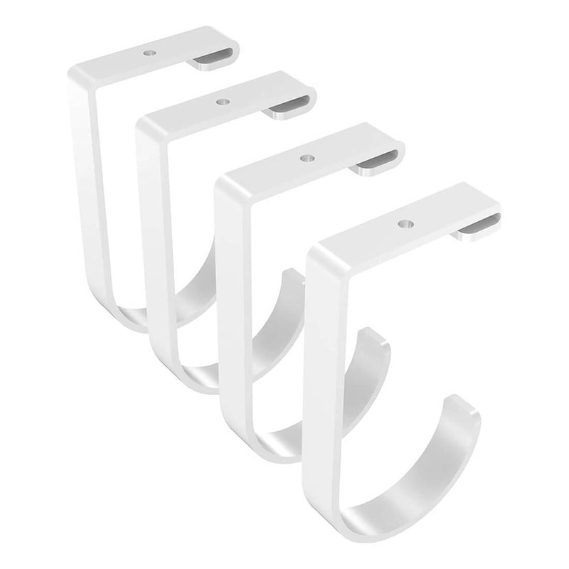 Fleximounts White Flat Storage Hook (4-Pack)